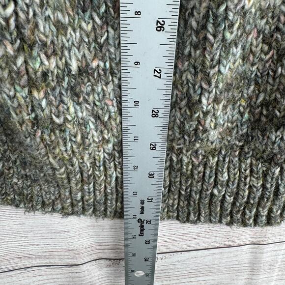 Lucky Brand Open Front Cardigan Sweater Womens Large Green Brown - Picture 10 of 10